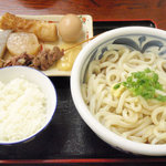 Sanukiteuchiudonkintarou - ランチのＢセット ぶっかけうどん（温）　＋ おでん定食　６００円