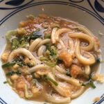 丸亀製麺 - 最後は、出し汁、七味で味変です。