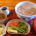 地球屋 - 水そばと野菜の煮物のセット（夏季）
