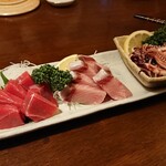 旬鮮酒場 一粋 - 本マグロとブリとイカゲソ