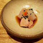 天ぷら たけうち - かわはぎ塩水〆