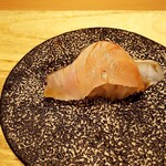 天ぷら たけうち - 赤むつの昆布締め、槍烏賊の糸切り