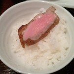 日本料理　日高 - ご飯の上に合鴨ロースを一切れのせてみました。