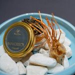 プレゼンテ スギ - 2019.12 黒い宝石とボタン（春に獲れた子持ちではない北海道ボタン海老を海老のスープでガストロバック、フレッシュなキャヴィア）