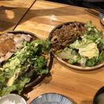 酒場食堂 もんぱち 坂ノ上 - 料理写真:牛バラとキノコの豆板醤炒め