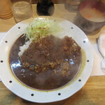 キッチン南海 - カツカレー＋味噌汁