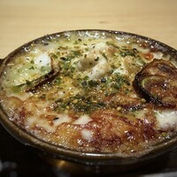 赤坂 藤田 - 鱈の白子と下仁田葱のグラタン・・・白子様は少なめでしたけれど、蓮根など具沢山。 少しピリ辛のお味付けで美味しい。