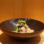 こころや - 炙り黒むつと菜の花のおろしポン酢和え