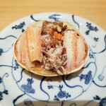 肉屋 田中 - 神戸牛の出汁がかかった兵庫の津居山の香箱ガニ