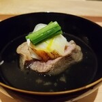 肉屋 田中 - 神戸牛のタンのお吸い物
