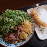 Marugame Seimen - 肉2倍ぶっかけ(並)(790円)とかしわ天(150円)