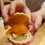 銀座 しのはら - フォアグラ最中