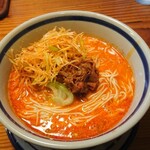 はなさき家 - 坦々麺 ８辛 麺大盛り 辛ねぎトッピング