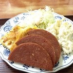 やんばる食堂 - ポークたまご(ご飯ついてくるので気をつけて。)