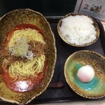 くにまつ - 汁なし担々麺の大盛りセット
