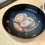 たばこや - うなぎ蒲焼定食にする汁もの(アサリ汁)