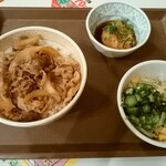 すき家 - おろしポン酢牛丼_並＆オクラサラダ