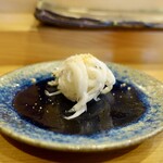 小判寿司 - ［2019/12］鮨おまかせ・藍(6600円)・寿司⑦ 霞ヶ浦産しらうおの握り 自家製えびおぼろ