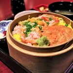 ゆげや萬久 - 香箱蟹の蒸し御飯