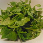 ミュン - 牛うどん（フォー)につくパクチー