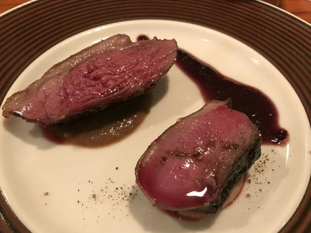 鹿肉のソテーと赤ワインでしめる By 暖炉犬 神楽坂しゅうご カグラザカシュウゴ 飯田橋 イタリアン 食べログ