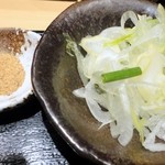 つけ麺 道 - ネギ・鯖＆鰹節粉