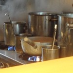 つけ麺 道 - 付けダレは小鍋で