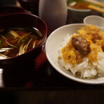 ぼたん - 鍋の具材の残りで作る、親子丼