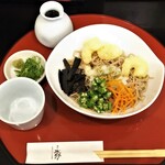 麺所 水野  - わさびおろし海老天蕎麦