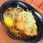 Ekisoba Ooedosoba - かき揚げ天玉そば（４７０円）２０１９年１２月