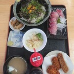 愛南 市場食堂 - 伊予の媛貴海刺身定食