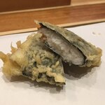 天婦羅 みやしろ - 太刀魚磯辺揚げ