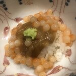 味享 - 湯通ししたイクラと海鼠腸でした