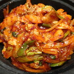 焼肉＆韓国料理 3人息子家 - 豚肉炒め石焼ビビンバ