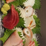 若大将 - 刺身六点盛り。