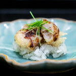 安久 - 蛤の天ぷらの飯蒸し