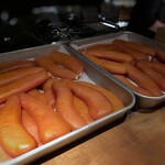 大どころ -  ◆現在進行形の「唐墨」、まだ中が半生状態だとか。