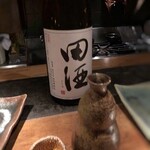 大どころ - 唐墨には日本酒でしょうと「田酒(1200円）」を。