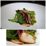 大どころ - スモークしたタイラギ貝のサラダ・・スモークすることで旨みが増しますし、ドレッシングもいい味わいでした。