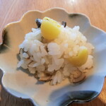 蕎麦 Hajime - 牛蒡と銀杏のおこわup