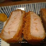 あんず  - 厚切りロースかつ膳（230g）断面