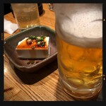 テング酒場 - 生ビール＆お通し