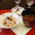 錦水 - 止碗・御飯・香の物