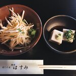 Hasumi - こえどっコース
                        大根サラダ　そば豆腐