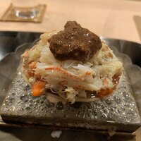よし澤 - 熱い香箱蟹の飯井蒸しも美味しい。蟹みそたっぷり。