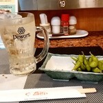 鳥せい - 鳥せい＠帯広中央店　ハイボール、お通し（380円+200円）