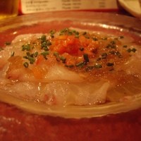 白金Baru - 白身魚のカルパッチョ（お魚の種類は失念）