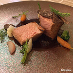 プチレストラン ブーケ・ド・フランス - 梅山豚のﾛﾃｨｰﾙ ﾄﾘｭﾌ掛け