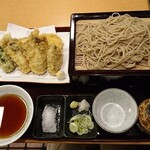 丸屋 - 牡蠣の天せいろ大盛り