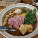 中華そば きなり - 味玉赤味噌そば